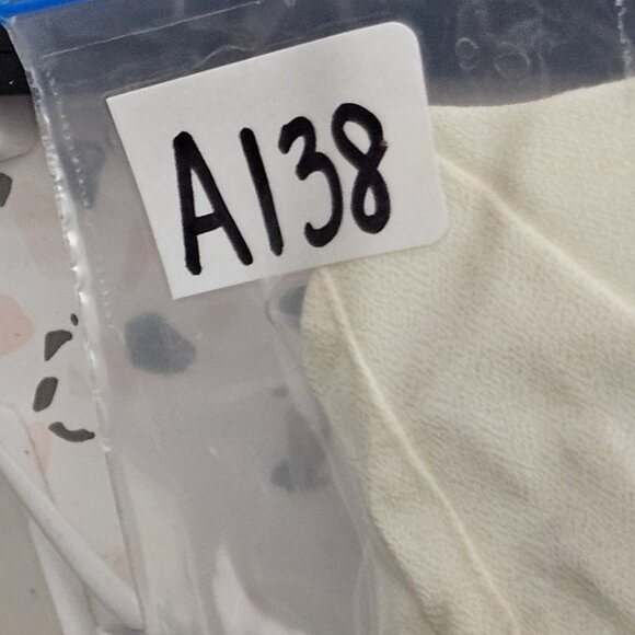 Vintage 90s Y2K Maurices Cream Embroidered Maxi Dress Sheer Floral Slit Size 7-8 - Picture 10 of 10